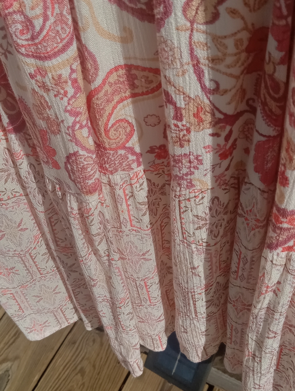 NWOT Maurices Paisley Smocked Mini Dress, Pink/White Combo, L - Picture 7 of 7